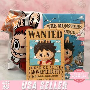 Labubu MONKEY.D.LUFFY POP MART - The Monsters x One Piece Figure Toy Doll